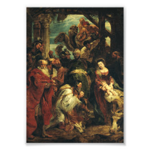 De aanbidding der Wijzen door Peter Paul Rubens Foto Afdruk
