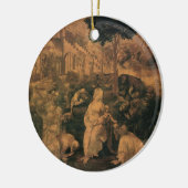 De aanbidding der wijzen van Leonardo da Vinci Keramisch Ornament (Links)