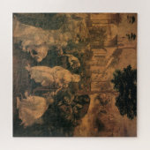 De aanbidding der wijzen van Leonardo da Vinci Legpuzzel (Horizontaal)