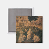 De aanbidding der wijzen van Leonardo da Vinci Magneet (Voorkant / Achterkant)