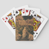 De aanbidding der wijzen van Leonardo da Vinci Pokerkaarten (Achterkant)