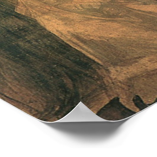 De aanbidding der wijzen van Leonardo da Vinci Poster (Hoek)