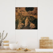 De aanbidding der wijzen van Leonardo da Vinci Poster (Keuken)