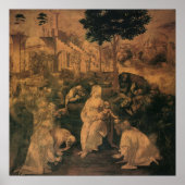 De aanbidding der wijzen van Leonardo da Vinci Poster (Voorkant)