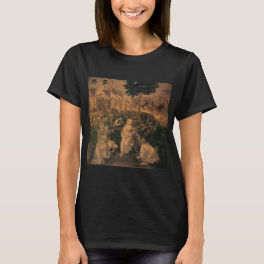 De aanbidding der wijzen van Leonardo da Vinci T-shirt (Voorkant)