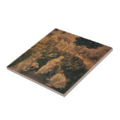 De aanbidding der wijzen van Leonardo da Vinci Tegeltje (Zijkant)