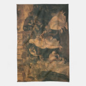 De aanbidding der wijzen van Leonardo da Vinci Theedoek (Verticaal)