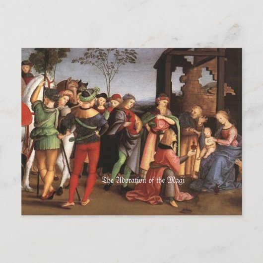 De Aanbidding door de Wijzen Ansichtkaart Briefkaart (Voorkant)