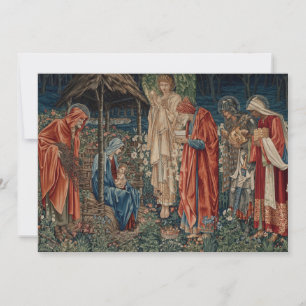 De aanbidding door de Wijzen door Edward Burne-Jon Feestdagenkaart