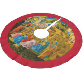 De aanbidding van de Magi Tree Rok Kerstboom Rok (Gekanteld)