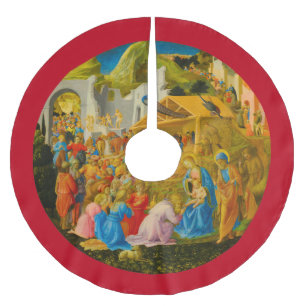 De aanbidding van de Magi Tree Rok Kerstboom Rok