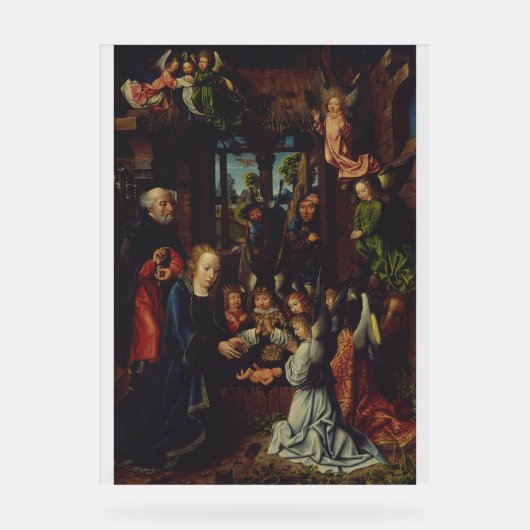 De aanbidding van het Christuskind Acryl Bord (Voorkant)