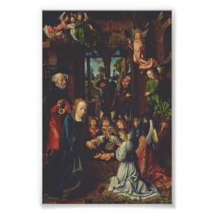 De aanbidding van het Christuskind Foto Afdruk