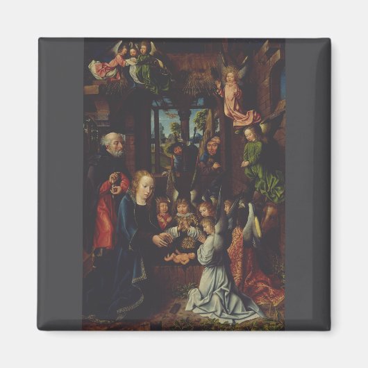 De aanbidding van het Christuskind Magneet (Voorkant)