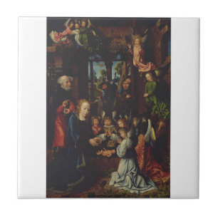 De aanbidding van het Christuskind Tegeltje