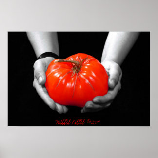 DE AANBIEDING IN ROOD POSTER