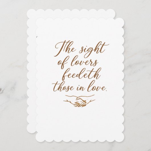 De aanblik van geliefden save the date (Voorkant / Achterkant)