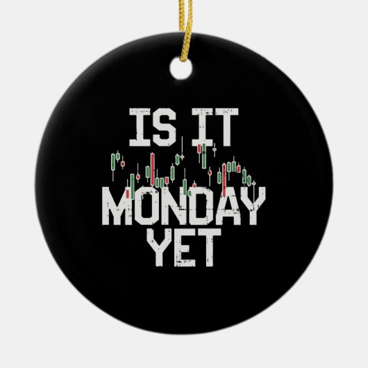 De aandelenmarkt - is het maandag nog keramisch ornament (Voorkant)