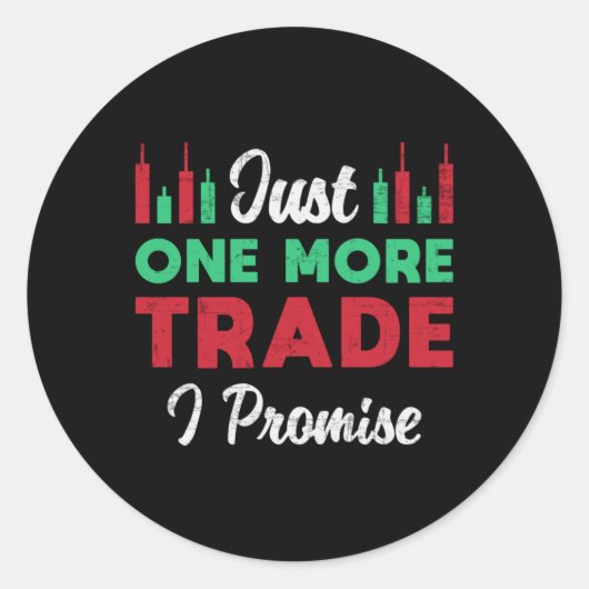 De aandelenmarkt is nog maar één handel die ik de  ronde sticker (Voorkant)