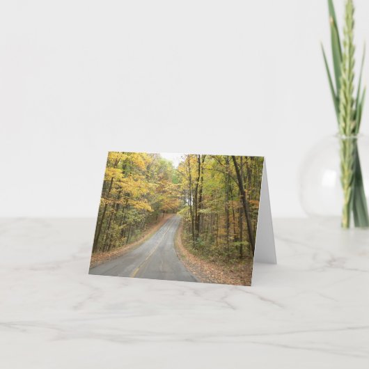 De Aandrijving Notecard van de herfst Kaart (Voorkant)