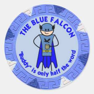 De aangepaste blauwe valk sticker