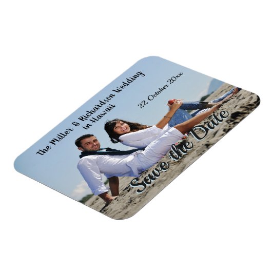 De aangepaste datumfoto opslaan magneet (Linkerzijde)