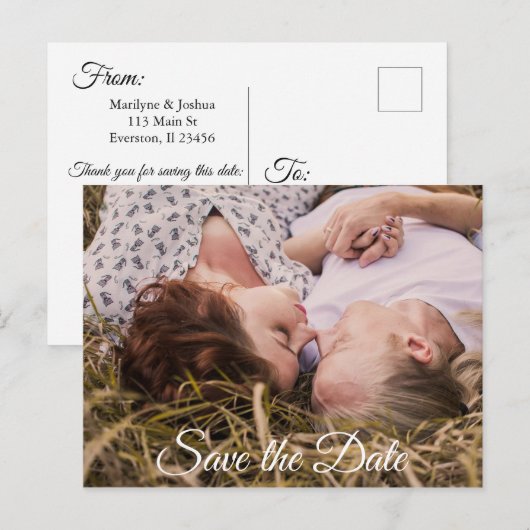 De Aangepaste Foto bewaart het Briefkaart van de D (Voorkant / Achterkant)