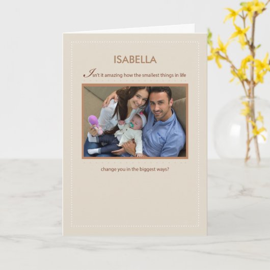 De Aangepaste Foto personaliseert de Naam felicite Kaart (Gele Bloem)