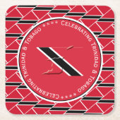 De aangepaste foto TRINIDAD & TOBAGO FLAG vieren Kartonnen Onderzetters (Voorkant)
