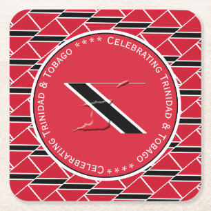 De aangepaste foto TRINIDAD & TOBAGO FLAG vieren Kartonnen Onderzetters