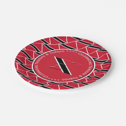 De aangepaste foto TRINIDAD & TOBAGO FLAG vieren Papieren Bordje (Gekanteld)
