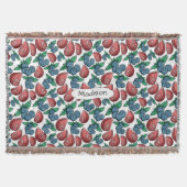 De aangepaste naam Berries Pattern gooit deken (Voorkant)