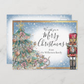 De aangepaste naam Nutcracker Merry Kerstmis Briefkaart (Voorkant / Achterkant)