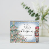 De aangepaste naam Nutcracker Merry Kerstmis Briefkaart (Staand voorkant)