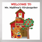 De Aangepaste School is Dino-riffic Welcome Poster (Voorkant)