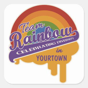 De aangepaste stickers van de Regenboog van het te