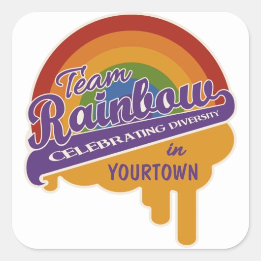 De aangepaste stickers van de Regenboog van het te (Voorkant)