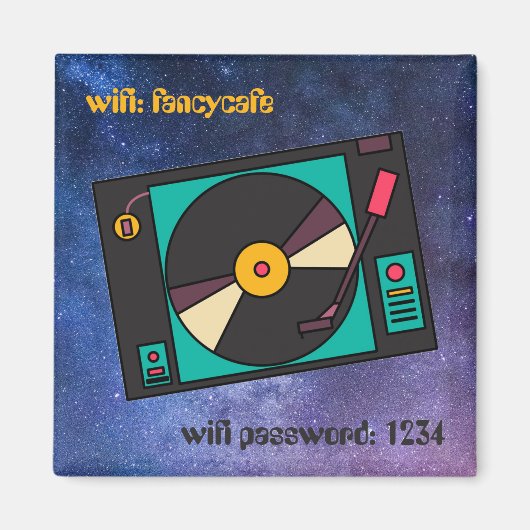 De aangepaste tekst van de Platenspeler herstelle Magneet (Voorkant)