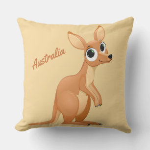 De aangepaste tekst van Kangaroo Cute Kangaroo wer Buitenkussen