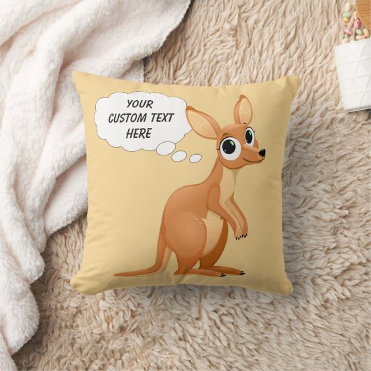 De aangepaste tekst van Kangaroo Cute Kangaroo wer Kussen (Deken)