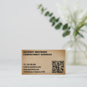 De aangepaste tempel QR-code kiest achtergrond Visitekaartje (Staand voorkant)