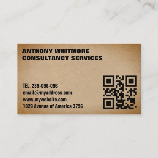 De aangepaste tempel QR-code kiest achtergrond Visitekaartje (Voorkant)