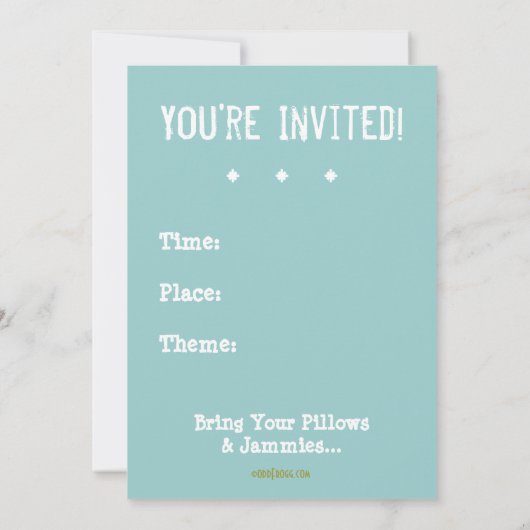 De Aangepaste Uitnodiging van de Partij van de Slu (Achterkant)