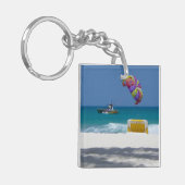 De aangepaste Waves-tekst bekijken Sleutelhanger (Voorkant Links)