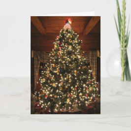 De aangestoken Kaart van de Kerstboom