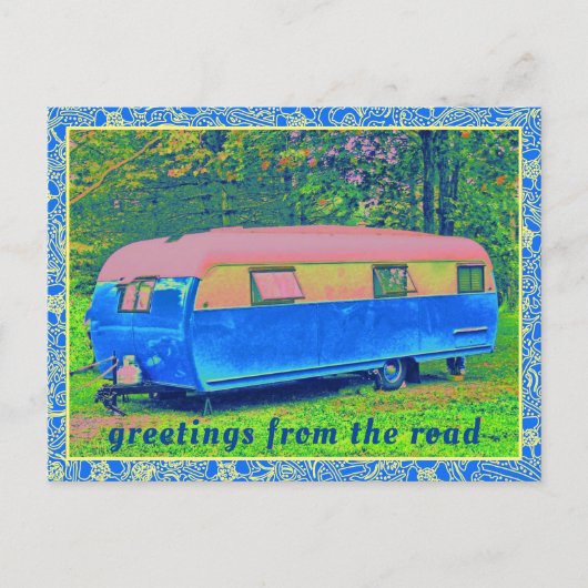 De Aanhangwagen van de Camping van de terugtocht m Briefkaart (Voorkant)