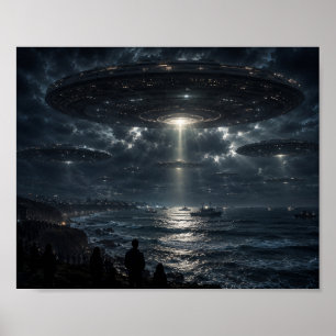De Aankomst Boven de Oceaan Poster