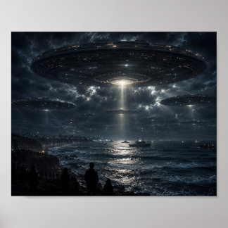 De Aankomst Boven de Oceaan Poster
