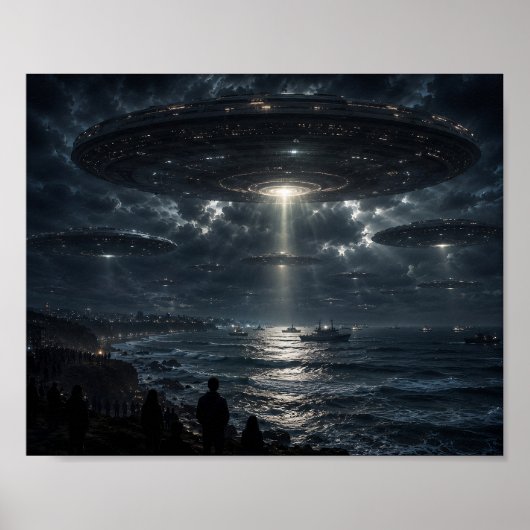 De Aankomst Boven de Oceaan Poster (Voorkant)