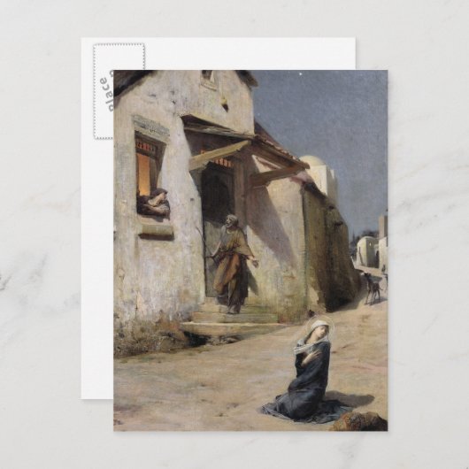 De aankomst in Bethlehem, 1897 Briefkaart (Voorkant / Achterkant)